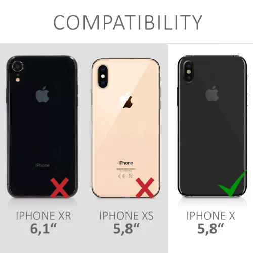 Калъф за Apple iPhone X / iPhone XS, текстилен, черен, 43479.01