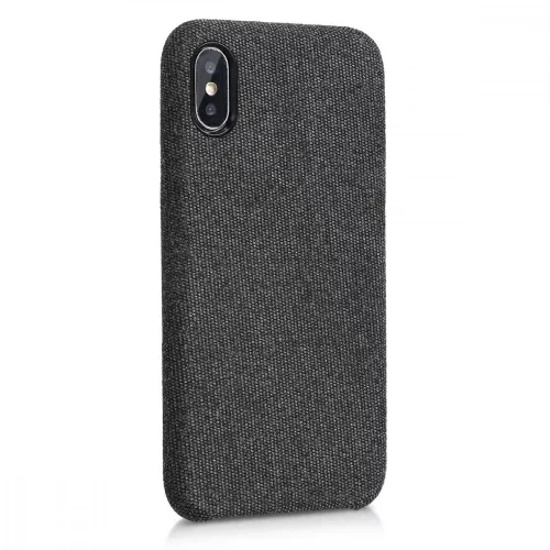 Калъф за Apple iPhone X / iPhone XS, текстилен, черен, 43479.01