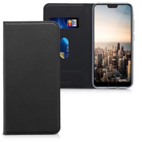   Капак за Huawei Honor 10, Екологична кожа, Черен, 44885.01