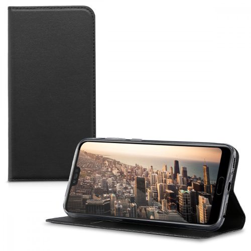 Капак за Huawei Honor 10, Екологична кожа, Черен, 44885.01