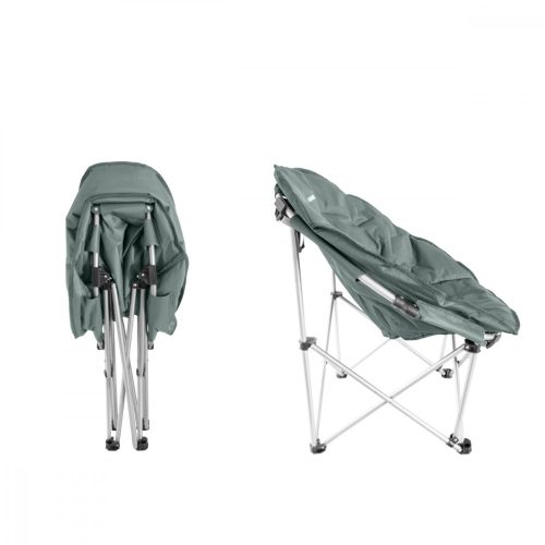 Сгъваем външен стол Navaris, Издържа до 150 кг, Подплатен, Сив, 45134.1.22