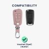 Капак за автомобилен ключ за Opel / Vauxhall - 2 бутона, Екологична кожа, Розов, 43951.02