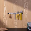 Set 4 suporturi magnetice unelte Navaris, 30.5 cm, 13.6 kg, pentru garaj si atelier, negru, otel
