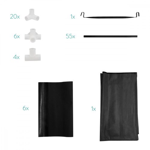 Гардероб Navaris с ролетна врата, 6 отделения, 88 x 170 x 45 см, 45294.01