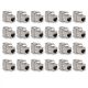 Комплект 24 10 Gbit CAT6A конектора за RJ45 Ethernet кабели, Kwmobile, сребрист, метален, 45358.24