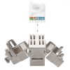 Комплект 24 10 Gbit CAT6A конектора за RJ45 Ethernet кабели, Kwmobile, сребрист, метален, 45358.24