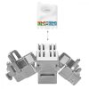 Комплект от 6 10 Gbit CAT6A конектора за RJ45 Ethernet кабели, Kwmobile, сребрист, метален, 45358.06