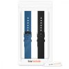 Комплект от 2 каишки за Samsung Gear Fit2 / Gear Fit 2 Pro, kwmobile, силикон, син / черен, 38830.04