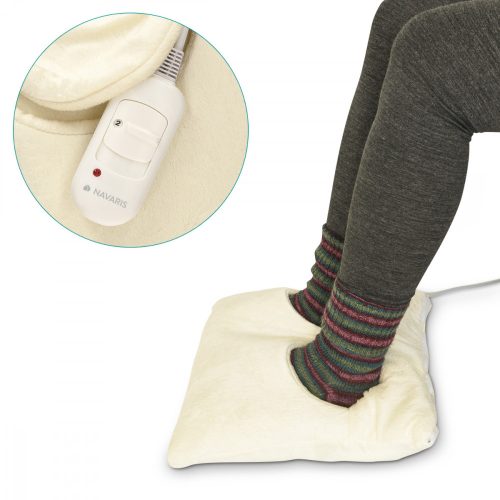 Електрическа възглавница 2в1 с отопление за крака, гръб, врат, кремава, 45831.01