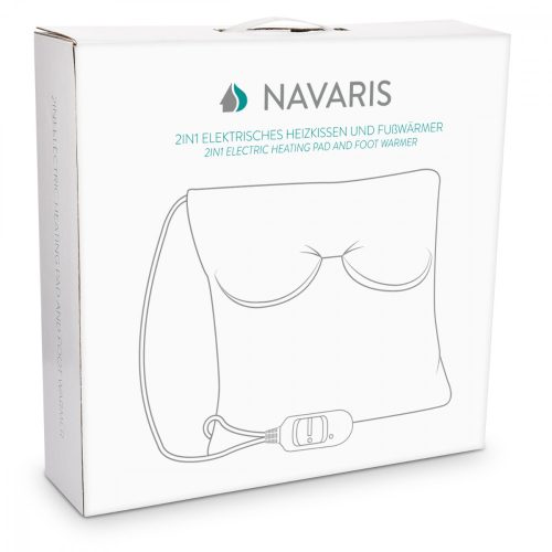 Електрическа възглавница 2в1 с отопление за крака, гръб, врат, кремава, 45831.01