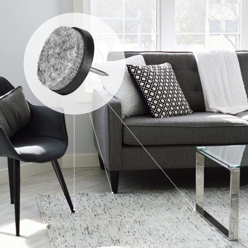 Комплект 20 филцови глидера с пирони, 24 мм, 45905.2.01