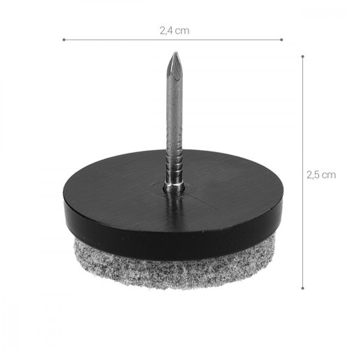 Комплект 20 филцови глидера с пирони, 24 мм, 45905.2.01