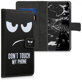   Капак за Huawei Y6 (2018), Еко кожа, Черен, 45923.01