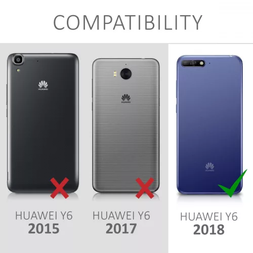 Калъф за Huawei Y6 (2018), еко кожа, черен, 45923.03
