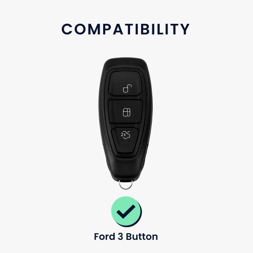 Капак за автомобилен ключ за Ford - 3 бутона - Keyless Go, силикон, бял, 44708.04