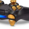 Комплект бутони за тънък контролер PlayStation 4 Pro/PS4, Kwmobile, злато, алуминий, 46055.21