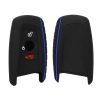 Капак за автомобилен ключ за BMW - 3 бутона - Keyless Go, силикон, черен, 46209.04