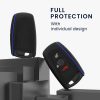 Капак за автомобилен ключ за BMW - 3 бутона - Keyless Go, силикон, черен, 46209.04