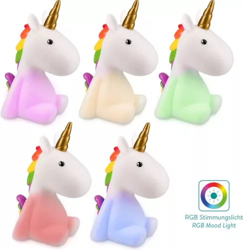 Нощна лампа Unicorn, акумулаторна, Navaris, бяла, 46219.02