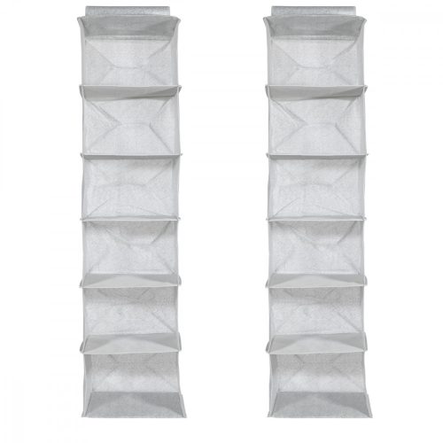 Комплект от 2 висящи органайзера за дрехи, 6 рафта, 30 x 30 x 126 см, 46267.22