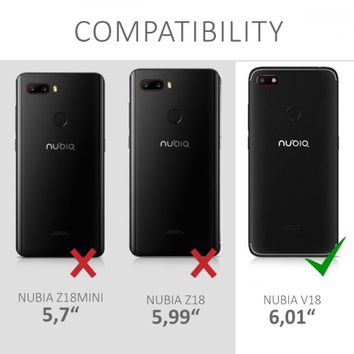 Кейс за ZTE Nubia V18, Силиконов, Черен, 46280.47
