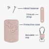 Калъф за автомобилен ключ за Renault / Dacia - 4 бутона - Keyless Go, екологична кожа, розово злато, 45656.81