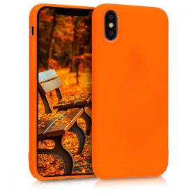   Калъф за Apple iPhone X / iPhone XS, Силиконов, Оранжев, 46270.69
