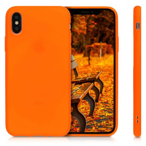 Калъф за Apple iPhone X / iPhone XS, Силиконов, Оранжев, 46270.69