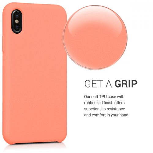 Калъф за Apple iPhone X / iPhone XS, силикон, розово злато, 42495.76