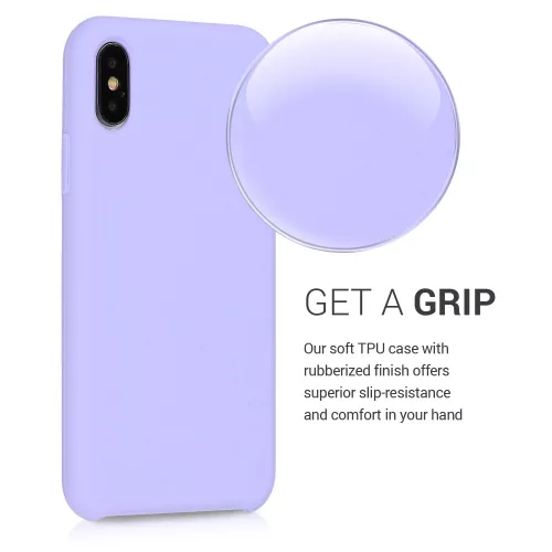 Калъф за Apple iPhone X / iPhone XS, Силиконов, Лилав, 46313.108