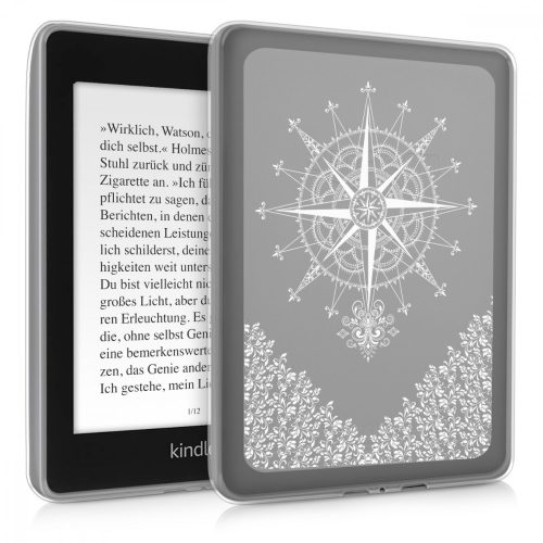 Калъф за Kindle Paperwhite 10, силиконов, бял, 46724.04
