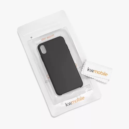 Калъф за Apple iPhone XR, силиконов, черен, 45910.01