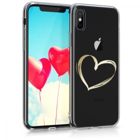   Калъф за Apple iPhone X / iPhone XS, силиконов, златен, 42505.17