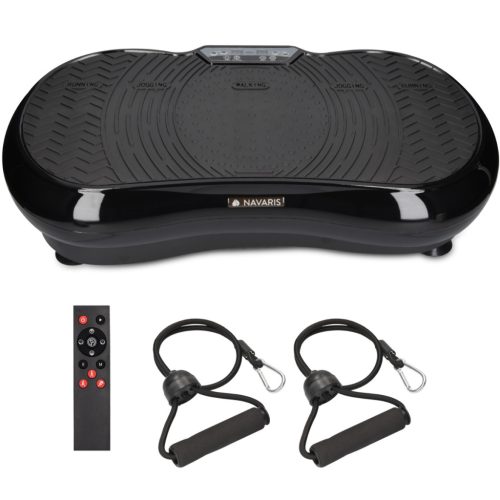 Placa vibromasaj Navaris, 68x39x14 cm, silentioasa, suprafata antiderapanta, negru, plastic