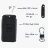 Капак за автомобилен ключ за Renault / Dacia - 4 бутона - Keyless Go, Еко кожа, Черен, 44637.11