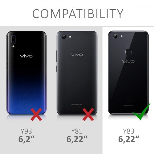 Калъф за Vivo Y83, поликарбонат, черен, 47258.68