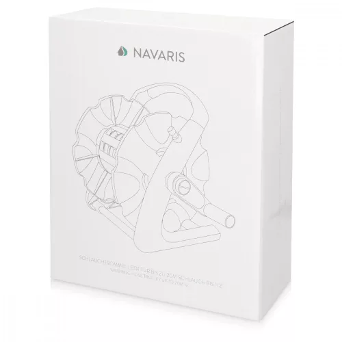 Преносима 20 м макара за маркуч с дръжка Navaris, 47274.2
