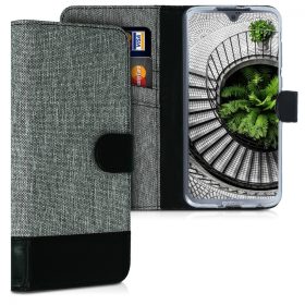   Капак за Motorola Moto G7 / Moto G7 Plus, текстилен, сив, 47487.01