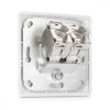 Комплект от 4 RJ45 10G двойни мрежови контакта с 8 щепсела CAT 6A, Kwmobile, бял, метал, 45360.03