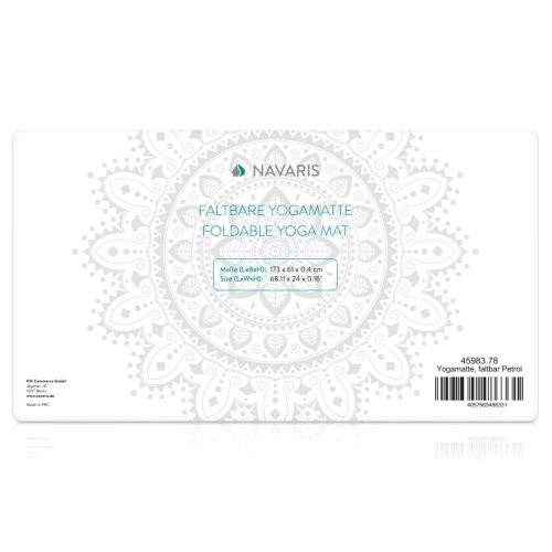 Сгъваема постелка за йога Navaris, 173 x 61 см, 45983.78