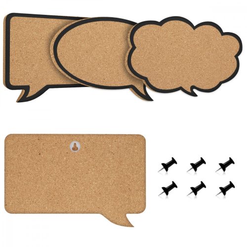 Комплект от 3 коркови панела Navaris, 22 x 17 см, 6 игли, 45367.03