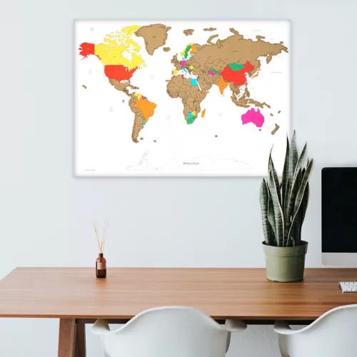 Карта на света за туристически дестинации, 82 x 59 см, 47795.02