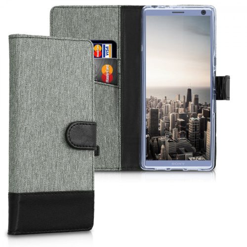 Капак за Sony Xperia 10 Plus, Текстилен, Сив, 48001.01