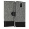 Капак за Nokia 1 Plus, текстилен, сив, 48021.01