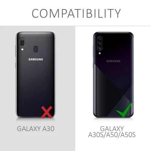 Кейс за Samsung Galaxy A50, поликарбонат, черен, 48065.68