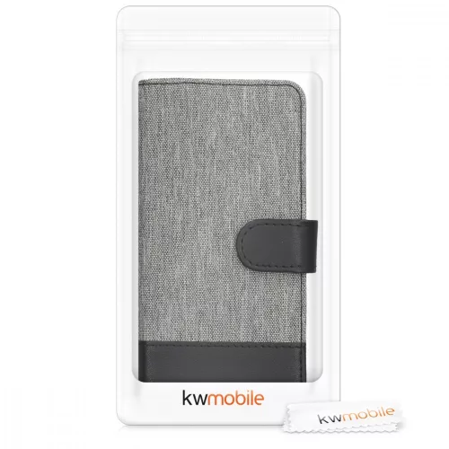 Калъф за Alcatel 3 (2019) / 3L (2019), текстилен, сив, 48095.22
