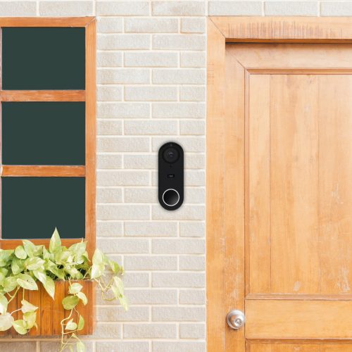 Защитен капак за Nest Hello Video Doorbell, Kwmobile, черен, силикон, 48246.01