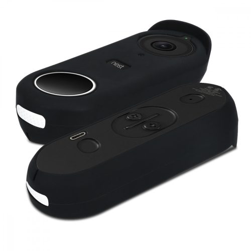 Защитен капак за Nest Hello Video Doorbell, Kwmobile, черен, силикон, 48246.01