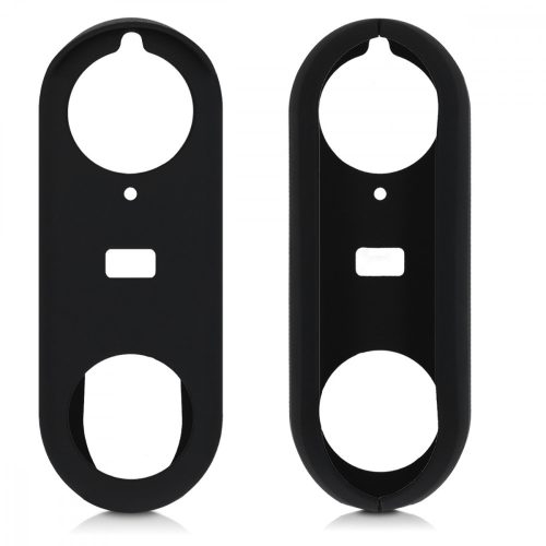 Защитен капак за Nest Hello Video Doorbell, Kwmobile, черен, силикон, 48246.01