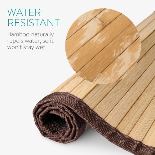 Бамбуков килим за баня Navaris, 80 x 43 см, 48383.2